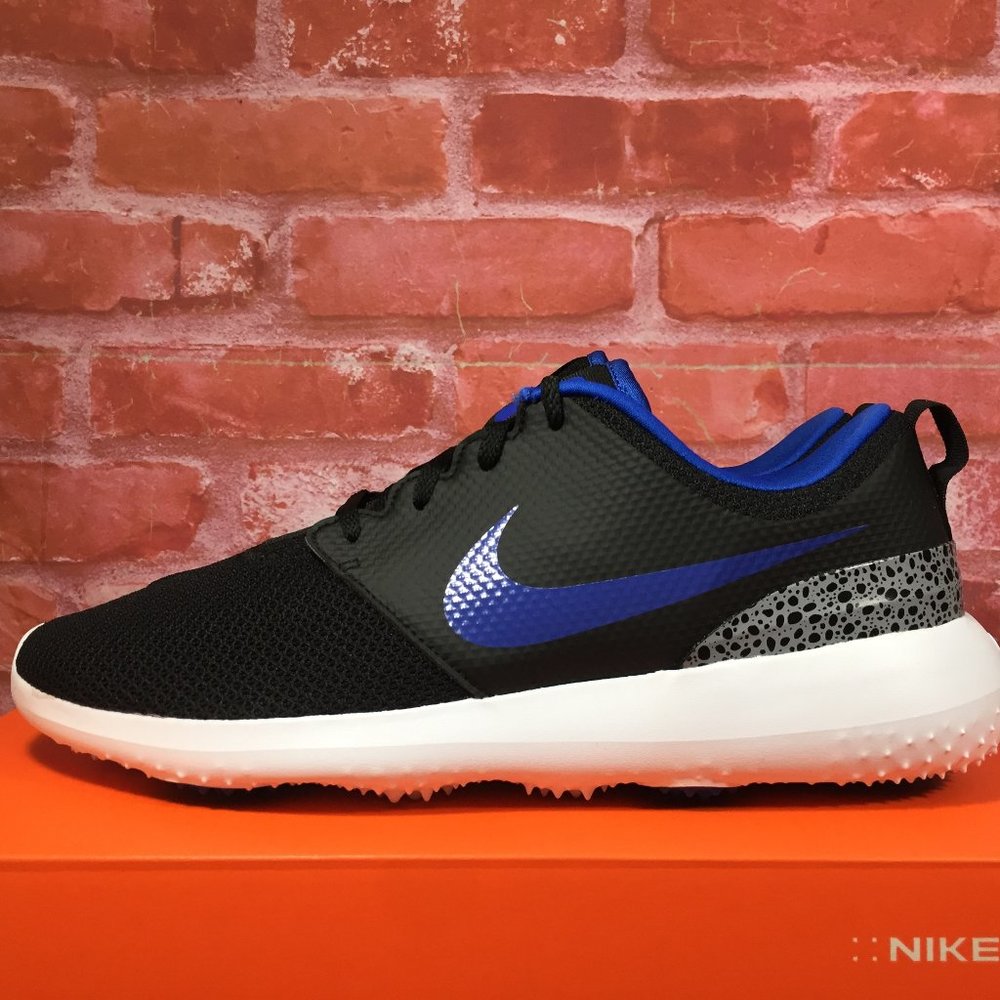 NIKE ROSHE G GOLF SHOES BLACK ROYAL WHITE CEMENT